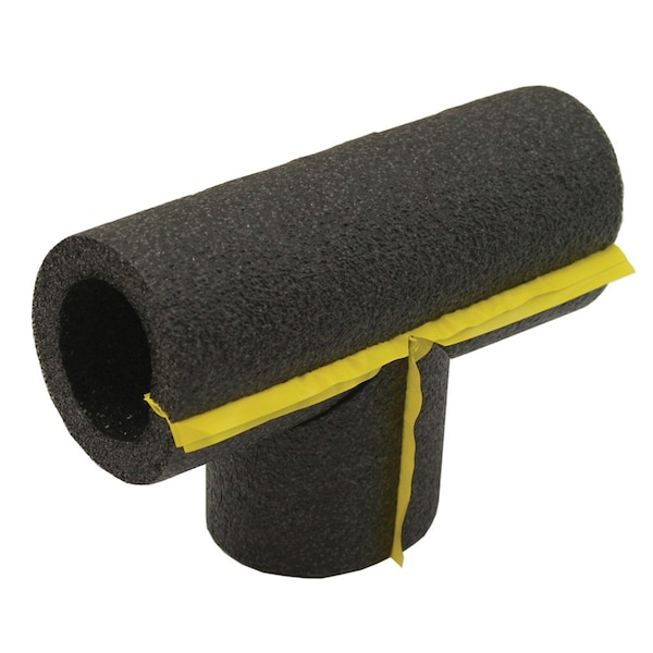 Jones Stephens 1-1/4in. ID Self-Sealing Black Polyethylene Foam Pipe Insulation Tee, 3/8in. Wall Thickness I59125 - main